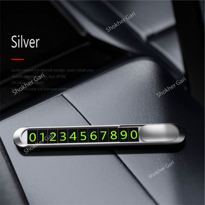 Luminous Car Temporary Parking Card Car Sticker Hidden Car Auto Phone Number Card Plate Car image 4