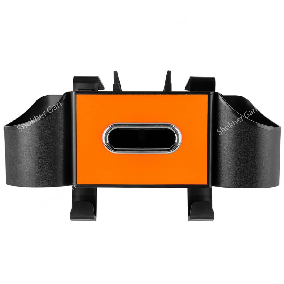 1pcs Car Functional Storage Seat Back Organizer - Black Orange image
