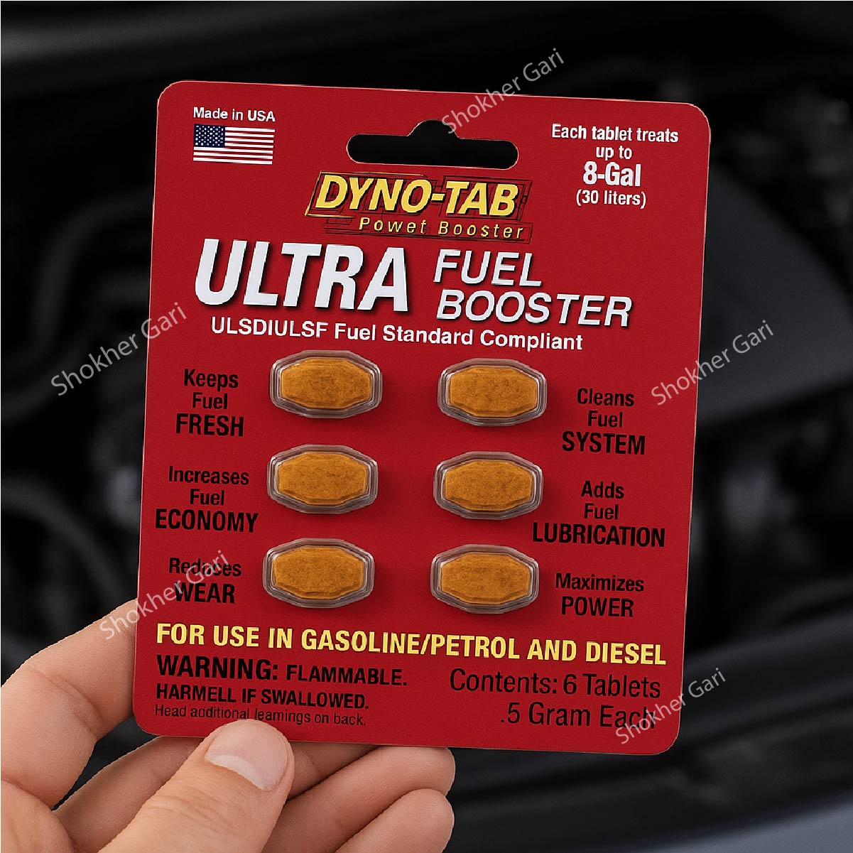 USA Dyno-Tab Ultra Fuel Booster MINI 6-TAB CARD image 4