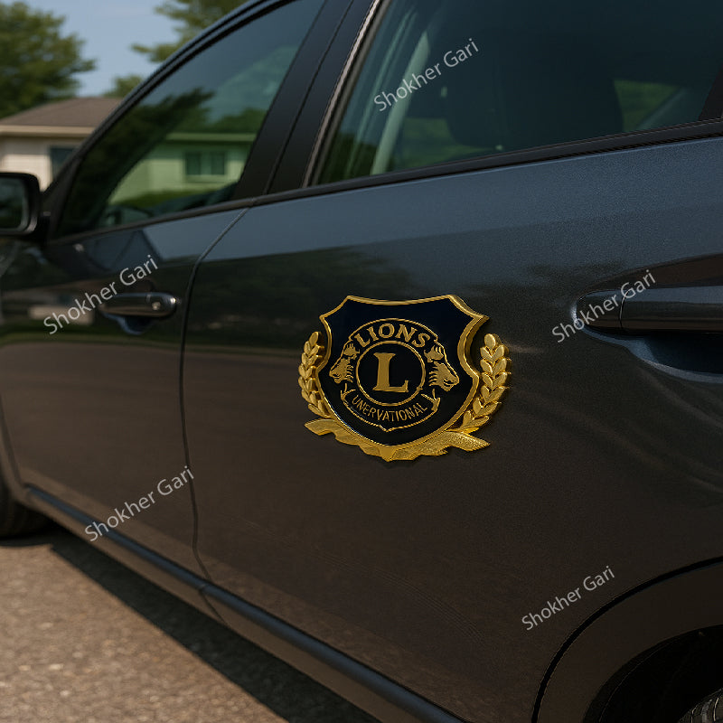 1pcs Lions Side 3D Metal Car Sticker Auto Badge Emblem image 0