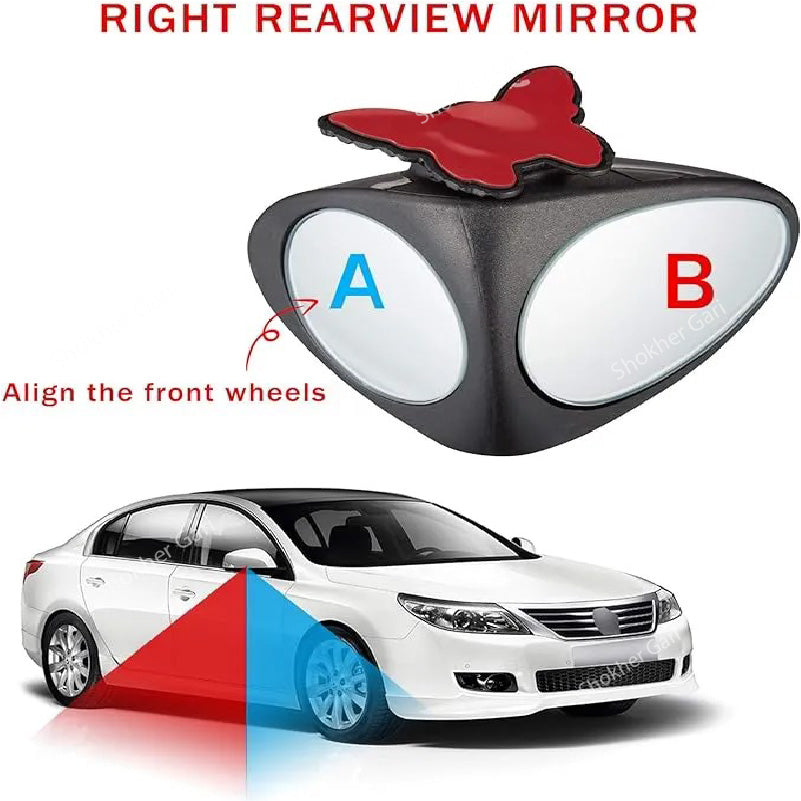 Car 3R Butterfly Blind Spot Mirror 2 Pcs set - Rear View Mirror image 3