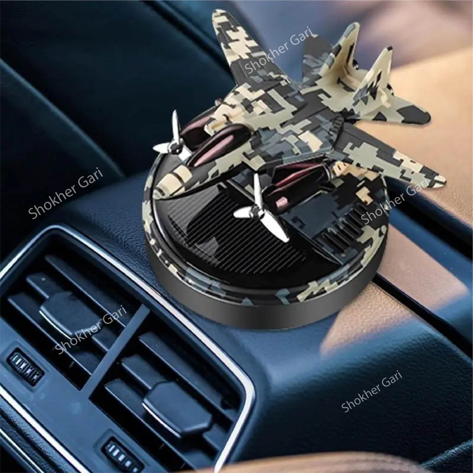 Car Solar Aircraft Perfume and Showpiece - Airplane Helicopter Car Aromatherapy Long-lasting Perfume image 1