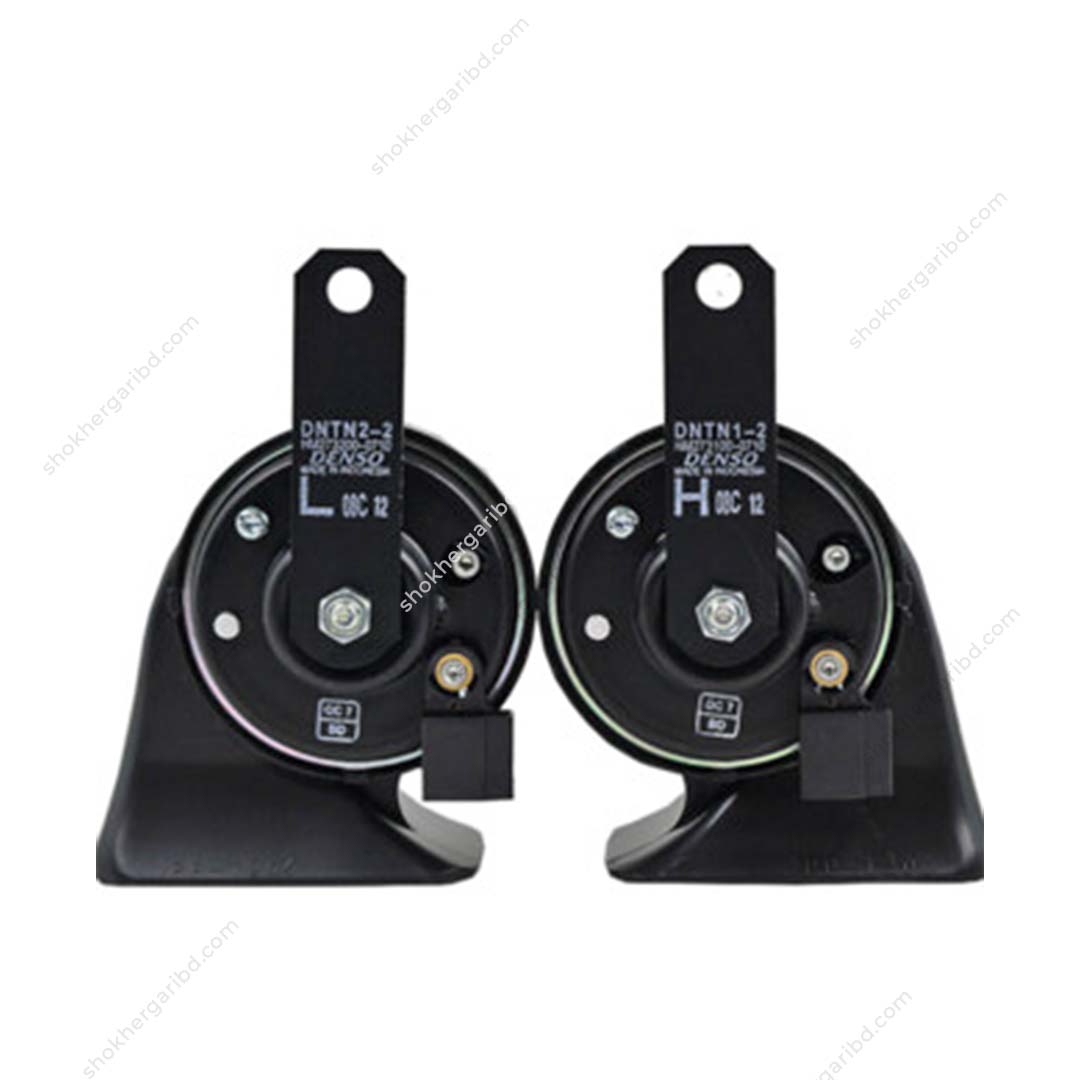 Car Original Denso Loud Sound Electric Horn Power Tone 12W Snail 02 pcs Set - - 1 PIN image