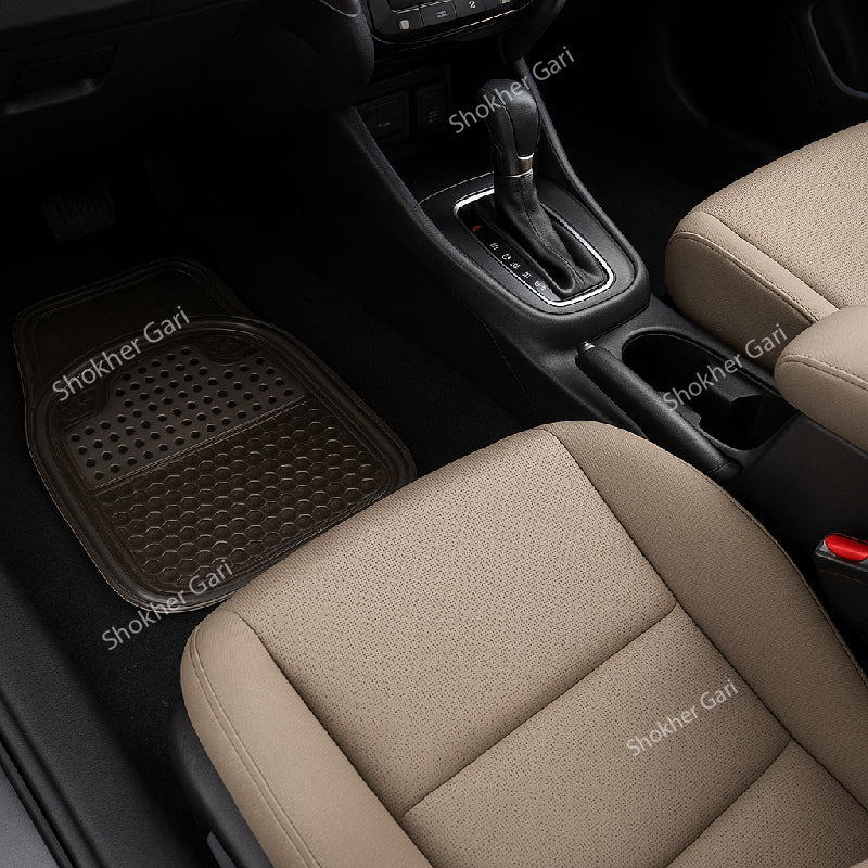 4 Pieces Heavy Duty PVC Rubber Car Floor Mat image 1