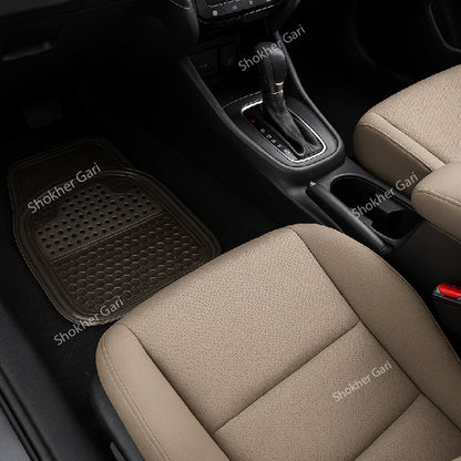 4 Pieces Heavy Duty PVC Rubber Car Floor Mat image 1