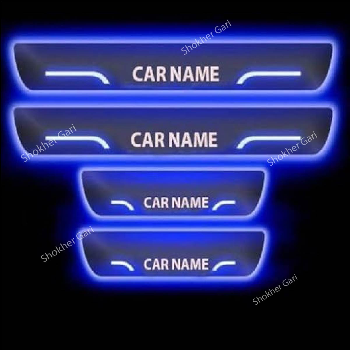 M/Y/P LED Car Door Footstep  Sill Plates Door 4pcs/2pcs Set image 1