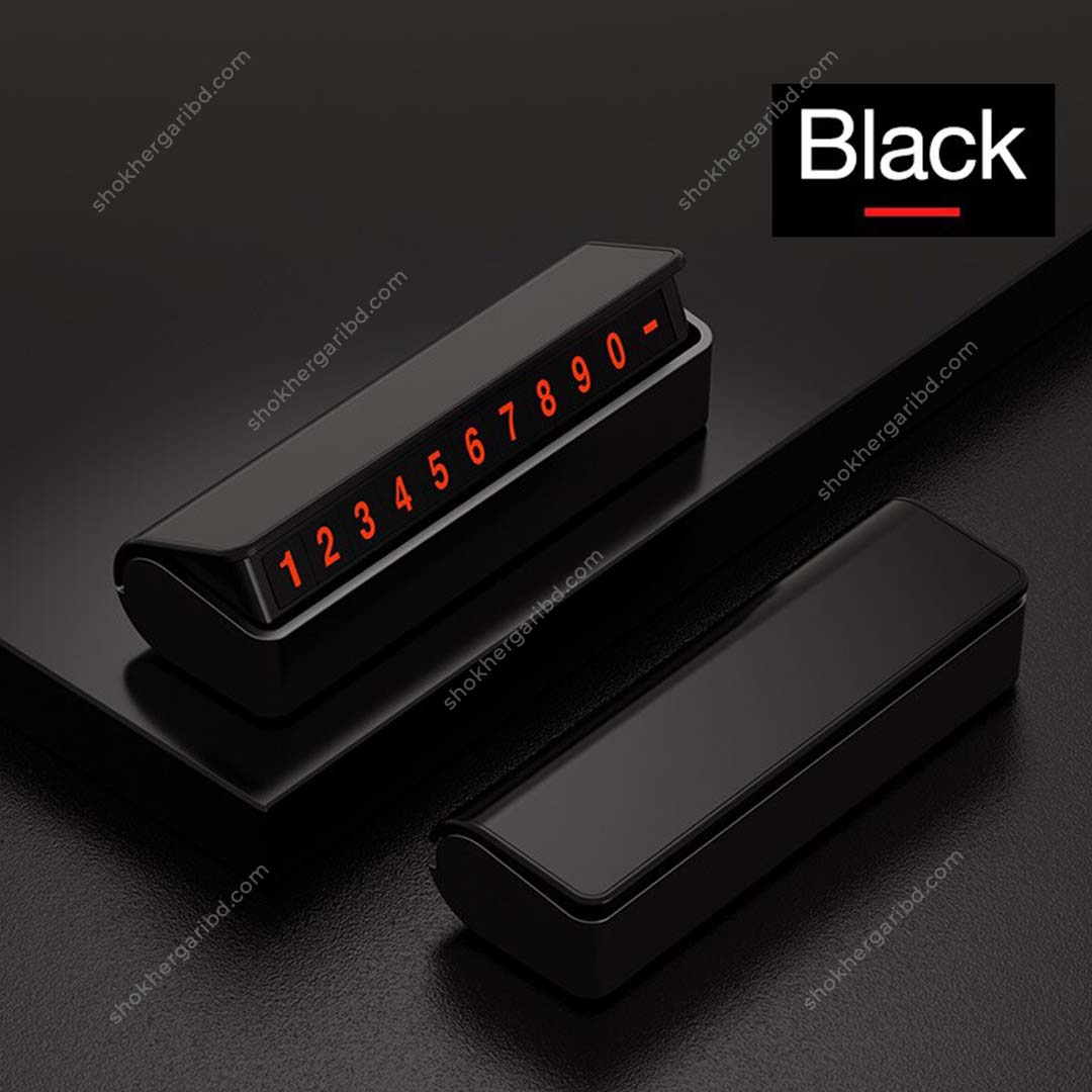 Temporary Parking Card Plastic Body Mobile Number Holder image 4
