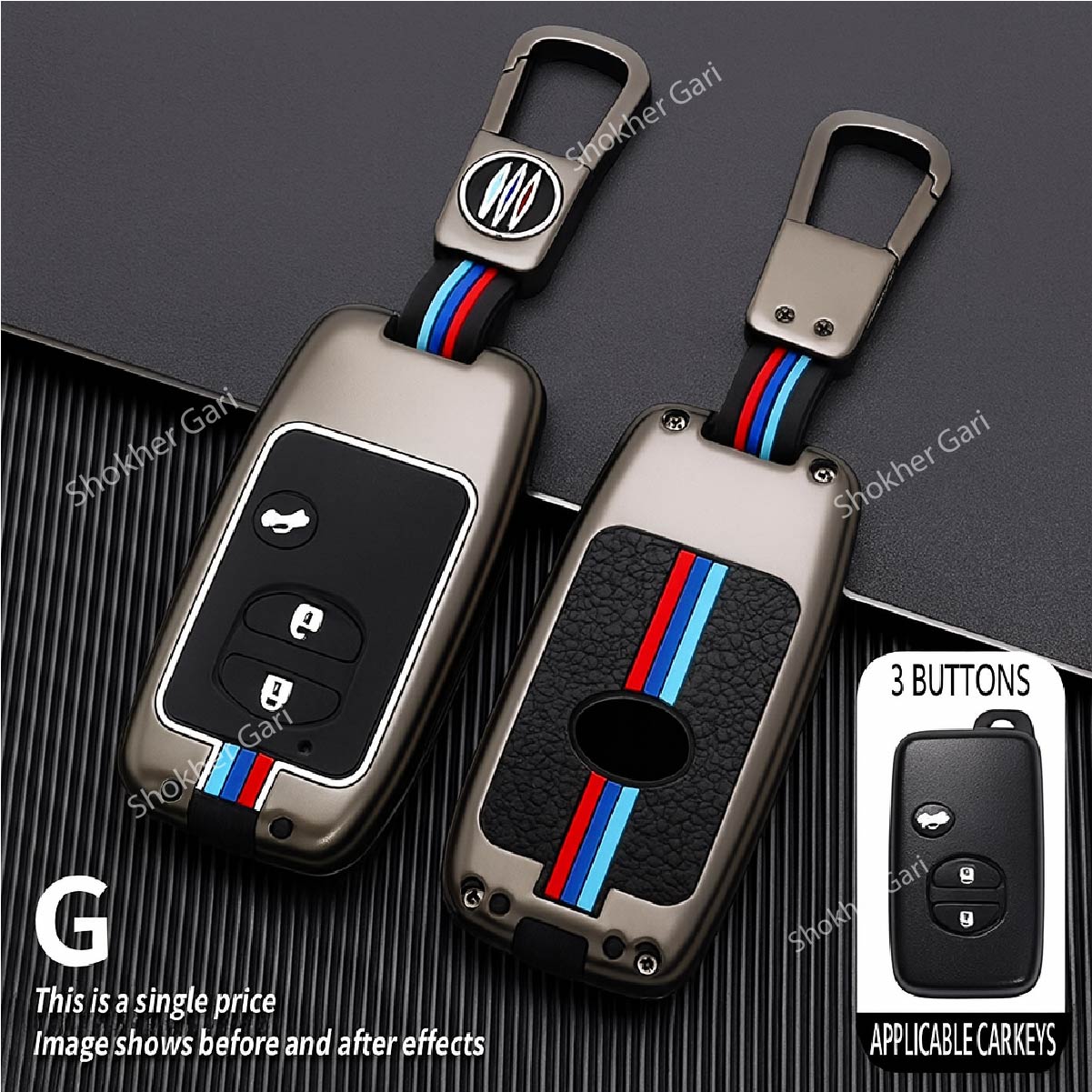 M/Y Zinc Alloy Key Cover Protection Metal Remote Cover For Toyota , Honda, Nissan, Mitsubishi,Hyundai, MG ,BMW Strong Key Cover image 30