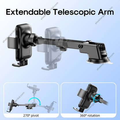 JOYROOM JR-ZS245 Car Dashboard 15W Wireless Charger Phone Holder(Black) image 4