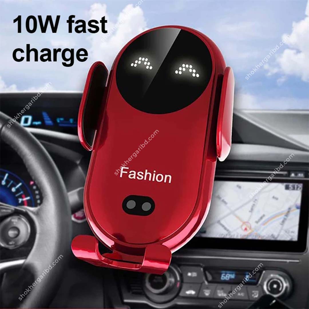 Smart Sensor Car Wireless Charger - Red image