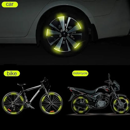 Colorful Car Wheel Reflective Sticker 20Pieces set - Green image