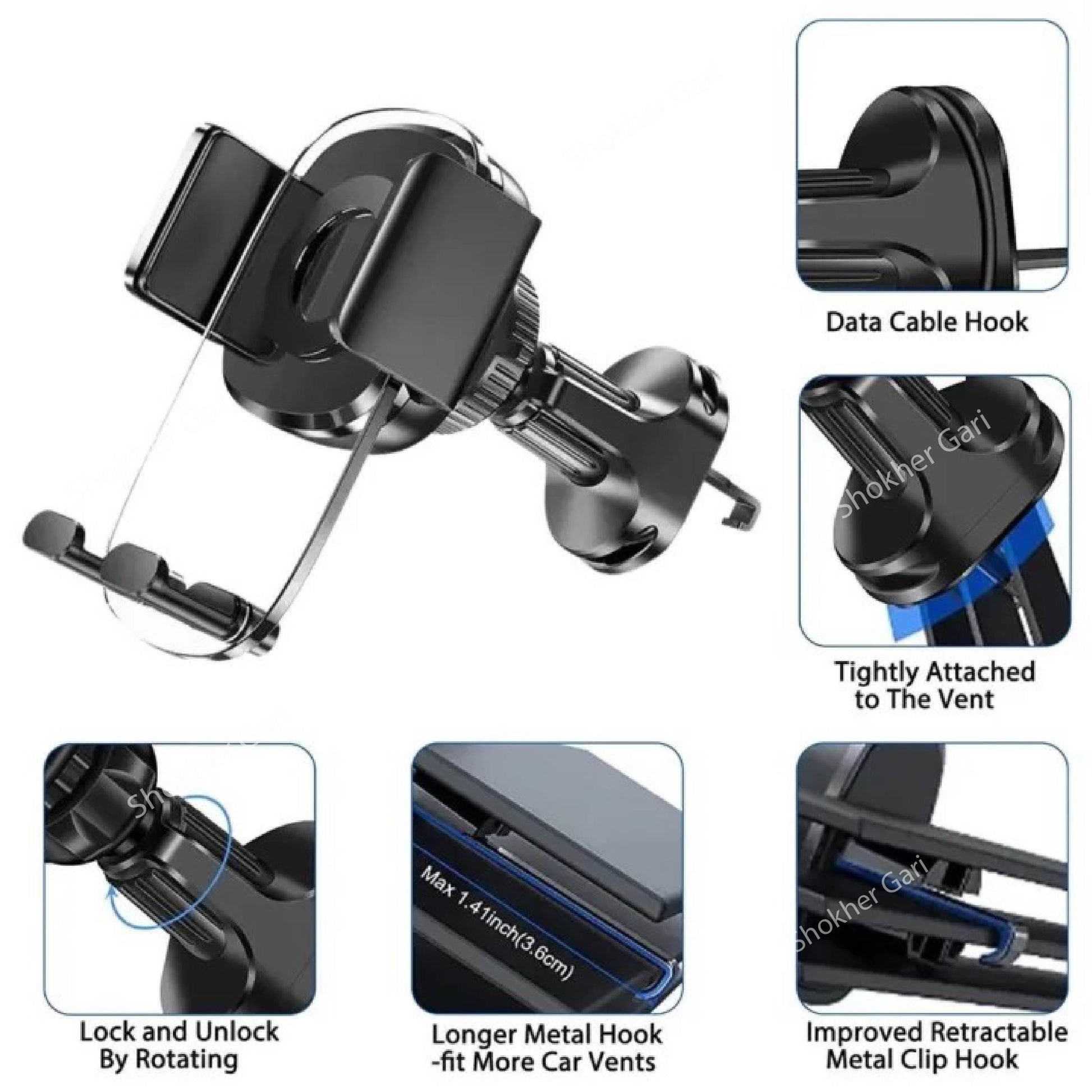 Car Holder RM-C62 (Black) - Remax image 2