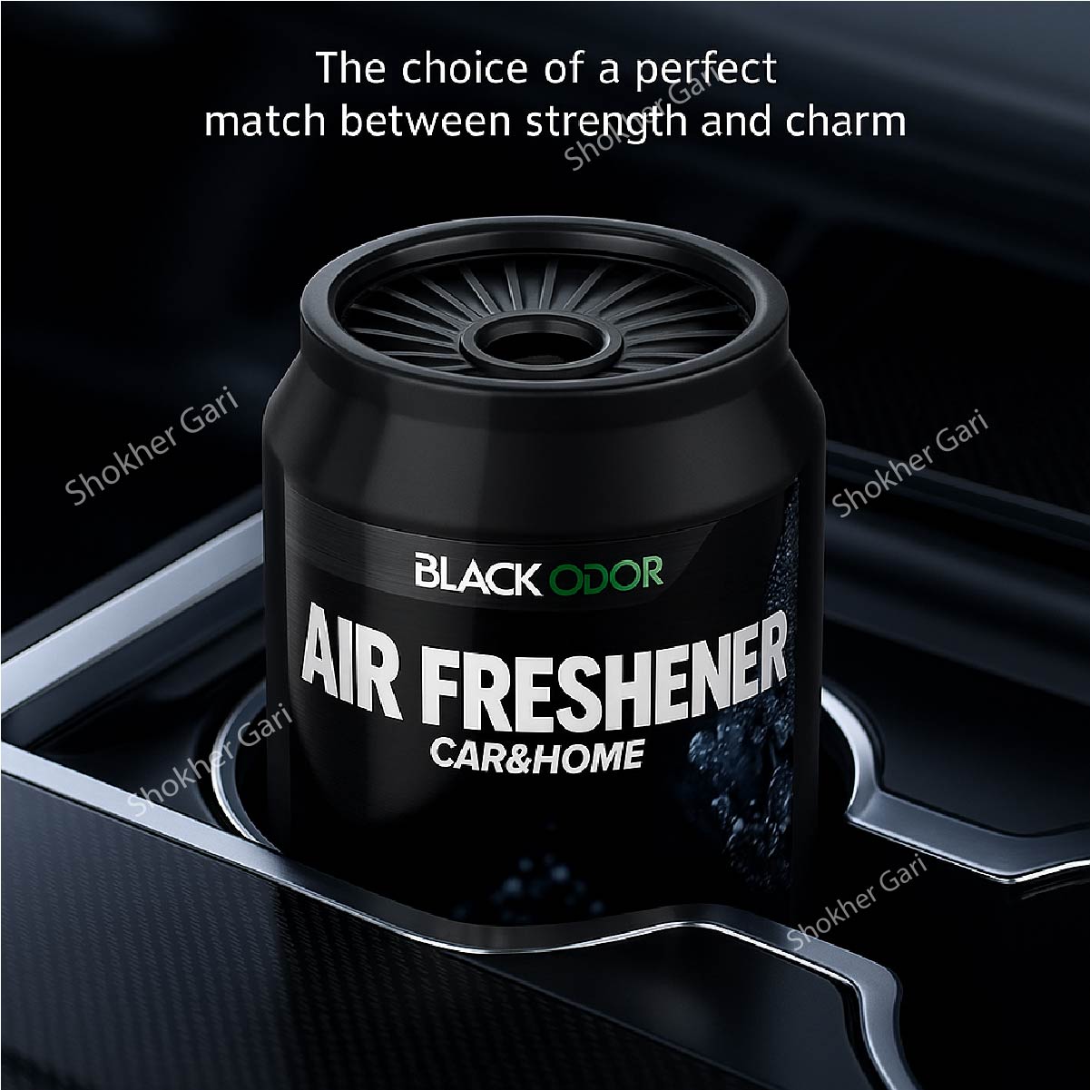 Gel Can Car Premium Quality BLACK Odor Air Freshener image 0