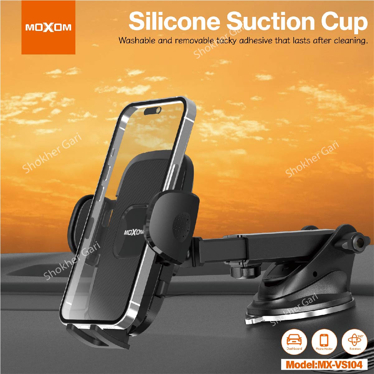 Moxom VS104 Dashboard Phone Holder image 0
