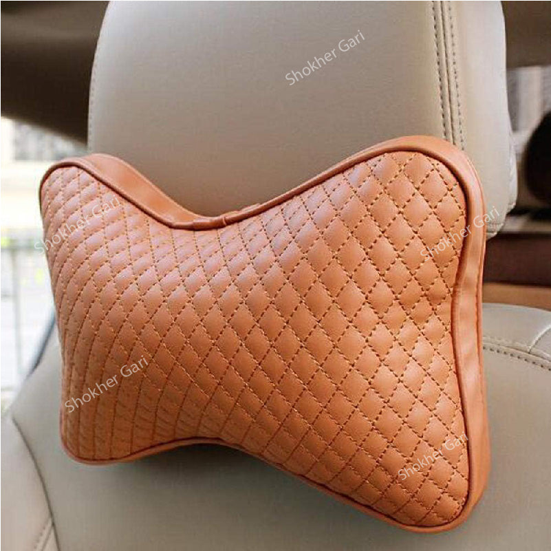 Artificial Leather Neck Pillow- 2 Pieces Set image 4