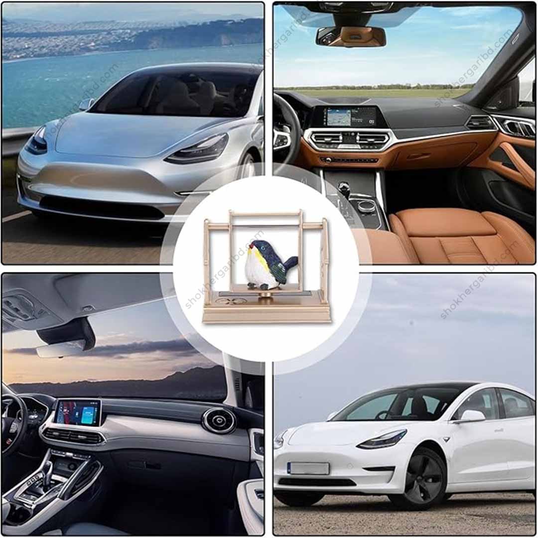 1pcs Solar Car Swinging Bird Air Freshener for Dashboard image 3