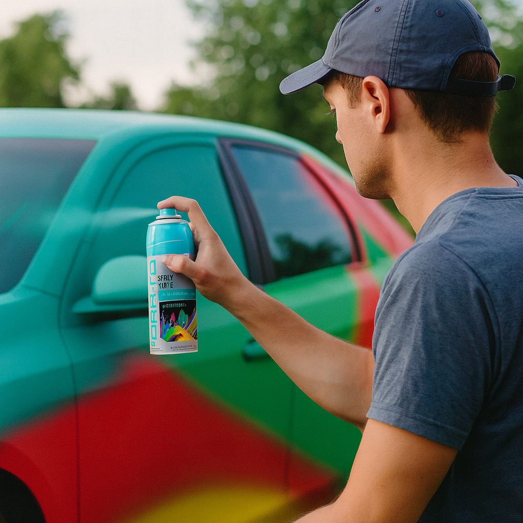 Prato Car Color Spray Paint Black,White, Silver. image 0