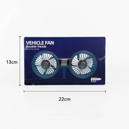 Car Neck Auto Headrest Ventilation Fan USB Charging image 1