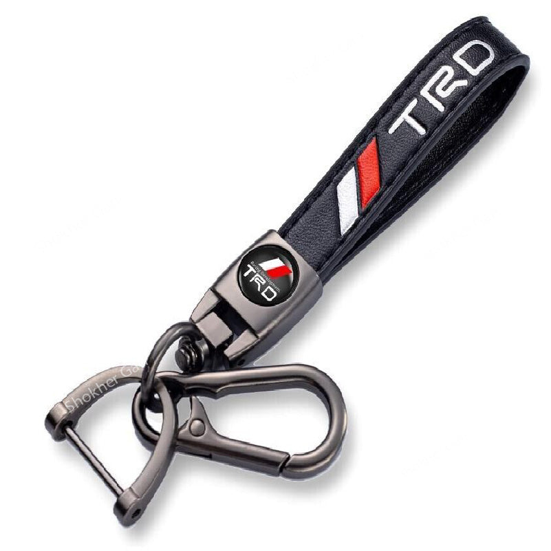 Luxury PU Leather Car Keyring - TRD image