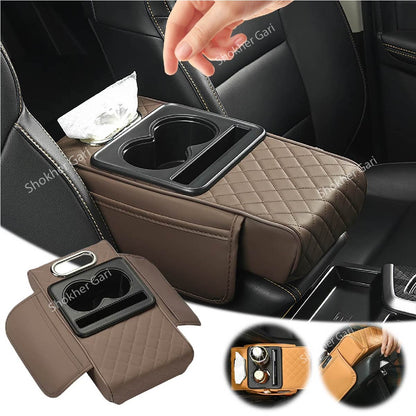 Car Armrest Cup and Phone Holder with Tissue box image 7