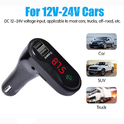 Hands Free Wireless Bluetooth FM Transmitter + AUX Modulator Car Kit MP3 Player image 4