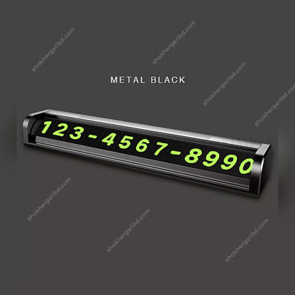 Temporary Parking Card Aluminium Body Mobile Number Holder image 4