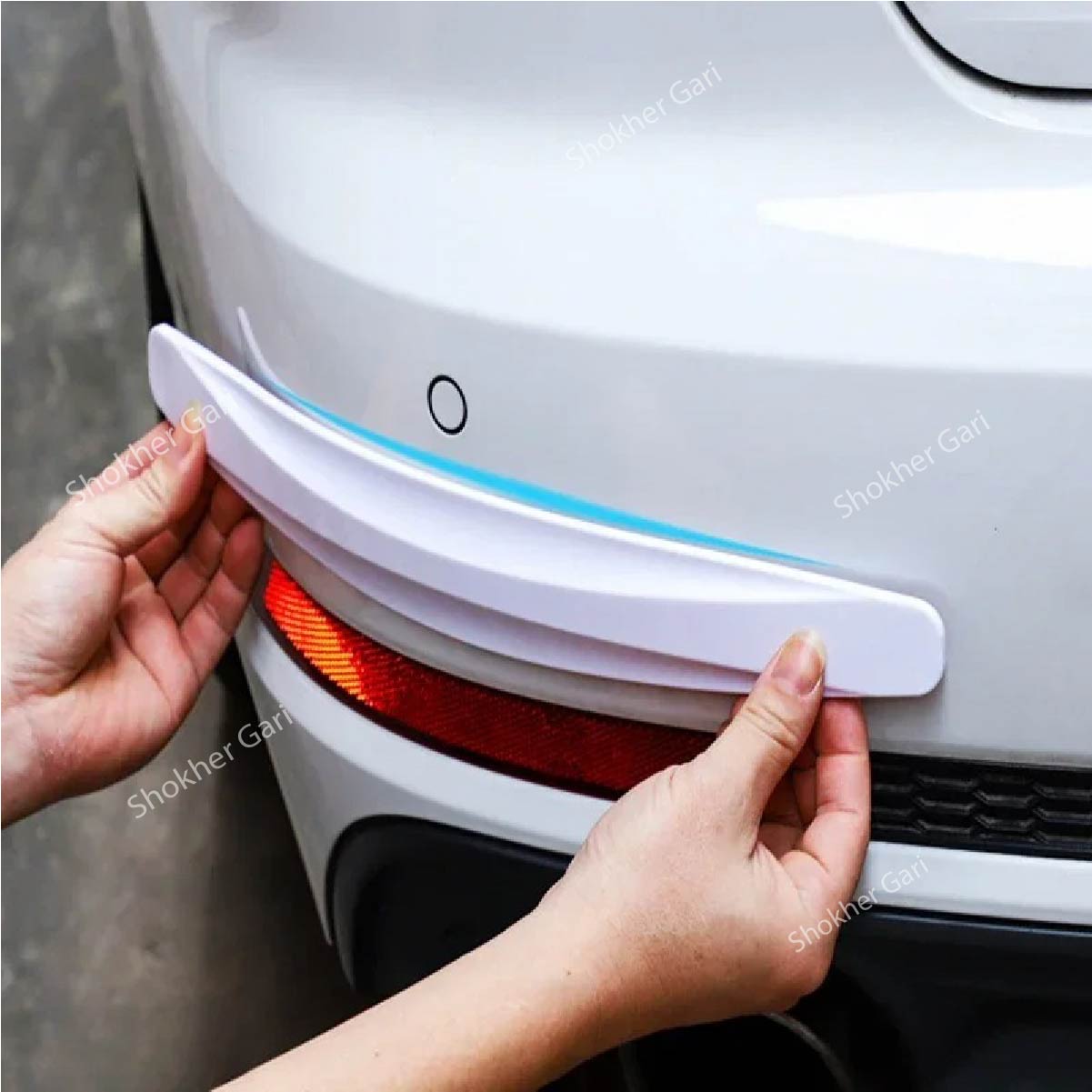 2PCS Car Bumper Universal Protection Strip Anti-scratch Sticker image 0