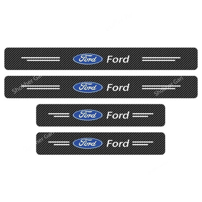 Carbon Fiber Car Door Sill Sticker Protector 4pcs Set (Copy) - Ford image