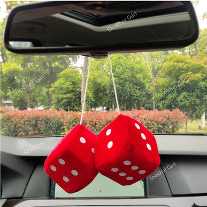 Car Hanging Dice 2pcs Set - Red image