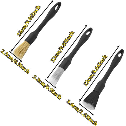 3PCS set  Car Detailing Brush Set Super Soft image 3