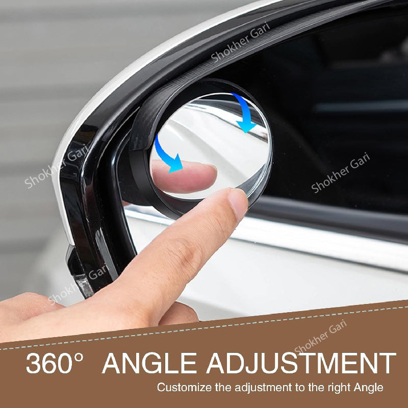 2 PCS Car Rearview Mirror with Rain Eyebrow image 0