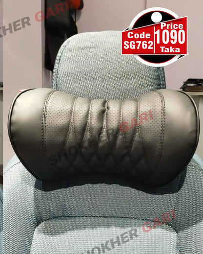 Car Seat Premium Artificial Neck Pillow - Black image