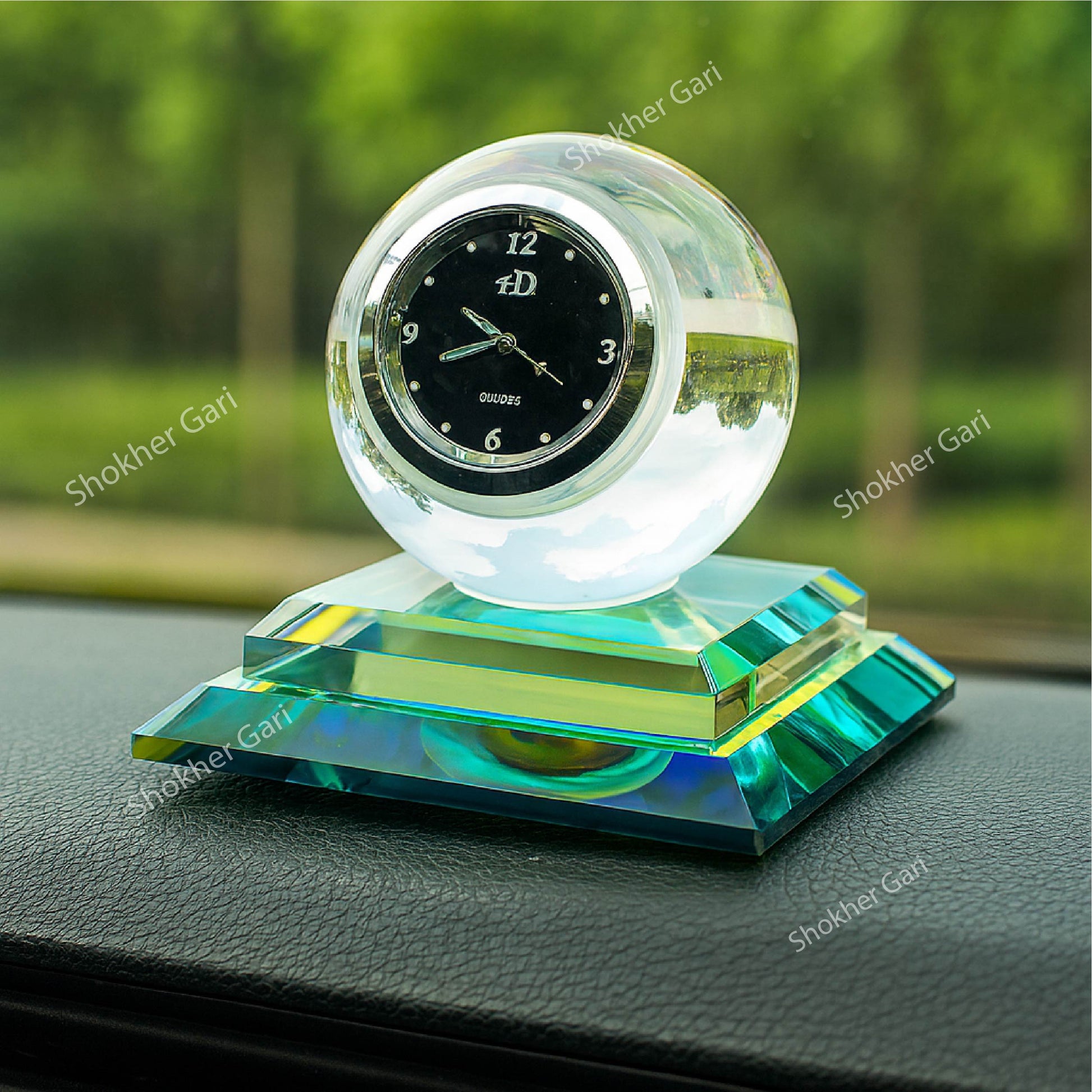Crystal Clock Perfume with Secure Grip- Blue Colour image 0