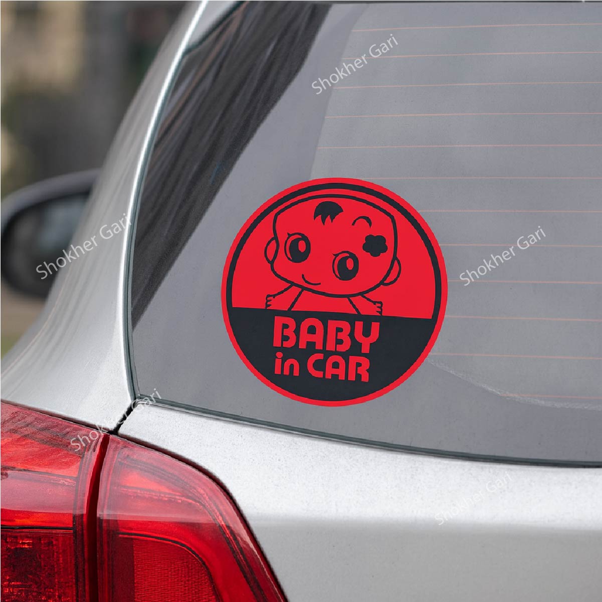 Car Reflective Car Sticker Baby in car Cartoon image 10