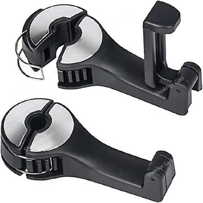 Car Headrest hook Mobile holder- 1Pcs - Silver image