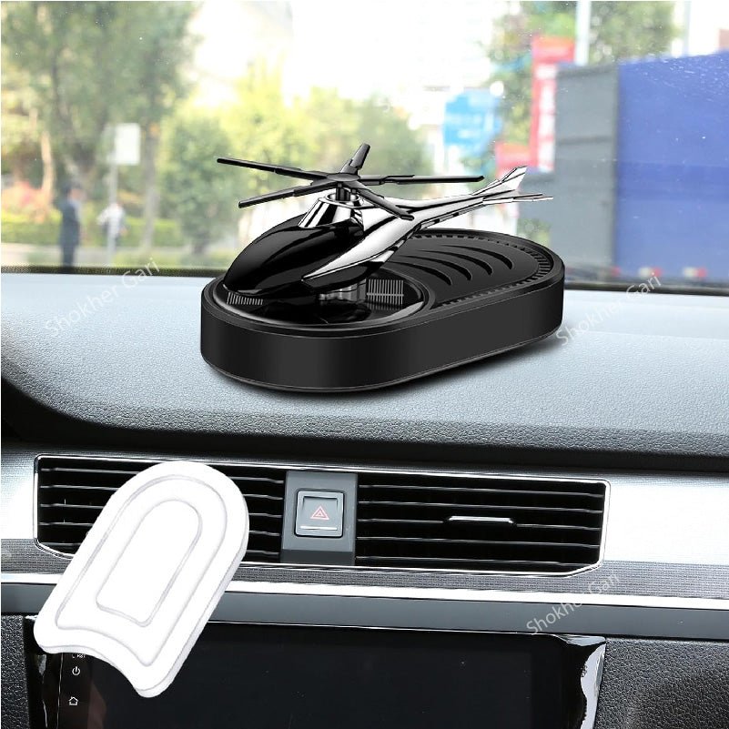 Solar Powered Helicopter style Perfume For Car Dashboard