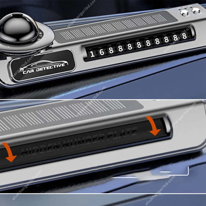 Solar &amp; Rechargeable Car Air Freshener Rotary Aroma Diffuser with Parking Phone Number image 3