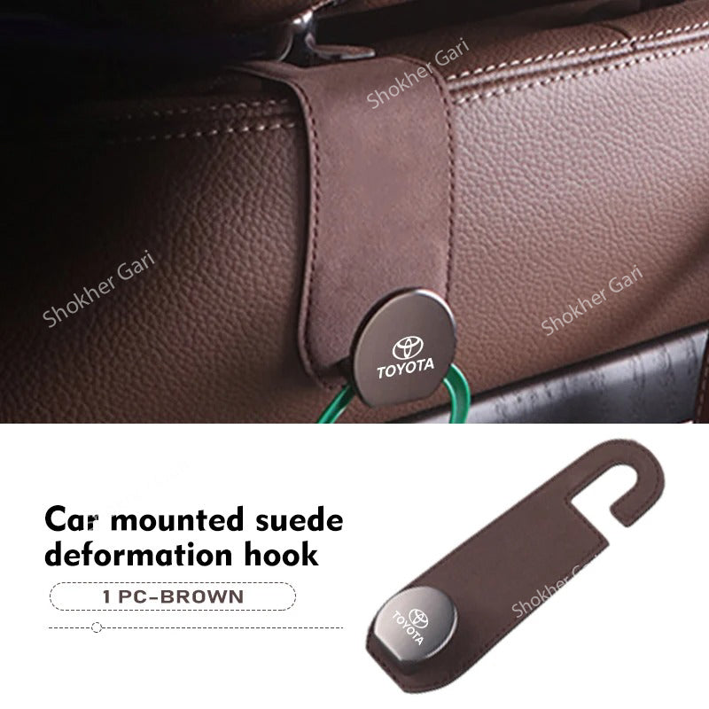 1Pcs Suede Hook Car Seat Headrest image 2