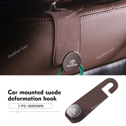 1Pcs Suede Hook Car Seat Headrest image 2