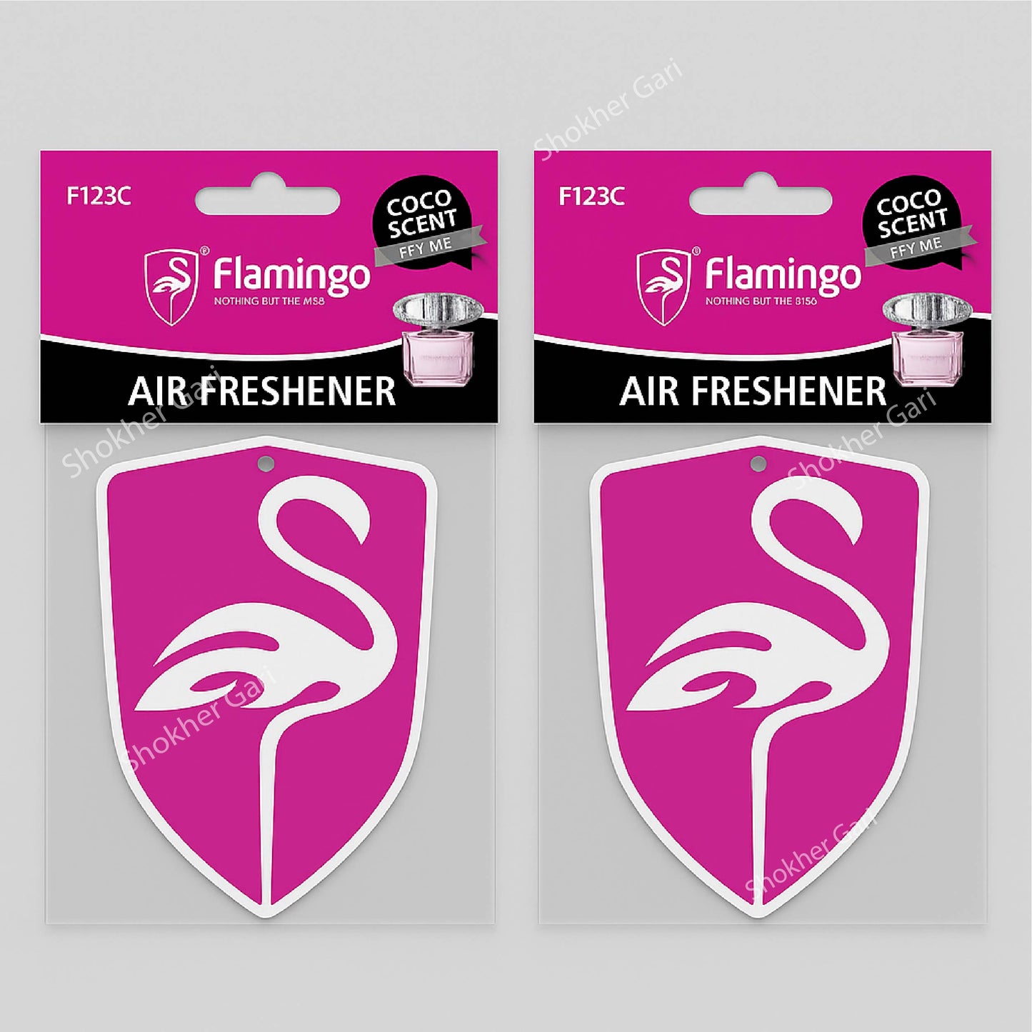 Flamingo Hanging Air Freshener 2pcs image 1
