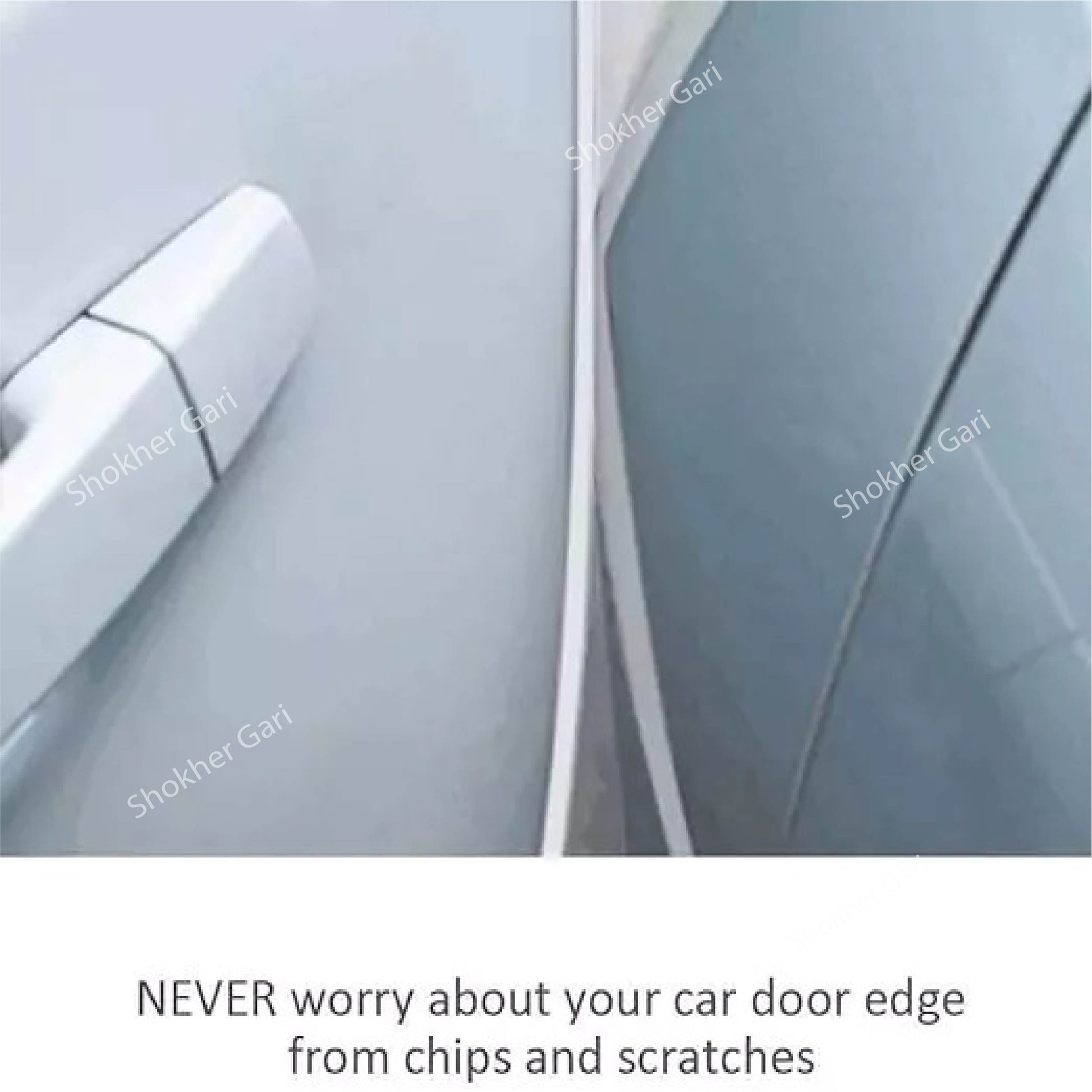 Car Door Guard Shield - Strong Anti-Scratch Door Edge Guard- 5 Colours Bumper Door Edge Protector for 4 Door 17 Feet / 5 Metre image 3
