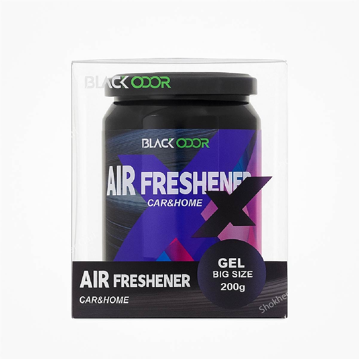 Gel Can Car Premium Quality BLACK Odor Air Freshener - Bubble Gum image