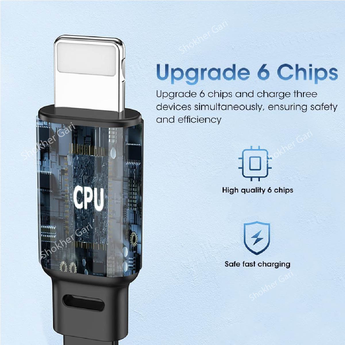 1 meter Cable Fast Charger Cord 3 in 1  image 3