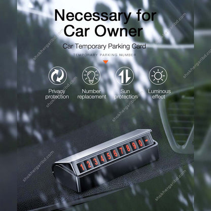 Temporary Parking Card Plastic Body Mobile Number Holder image 1