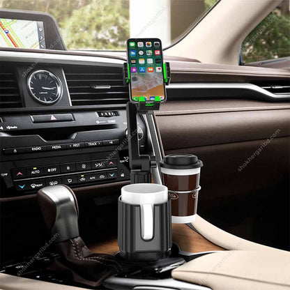 3 in 1 Car Cup Holder Phone Mount Stand Adjustable image 3