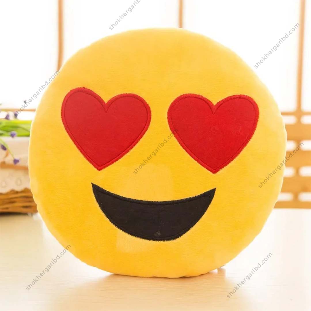 Emoji Pillow Round Smiley Face Pillow image 2
