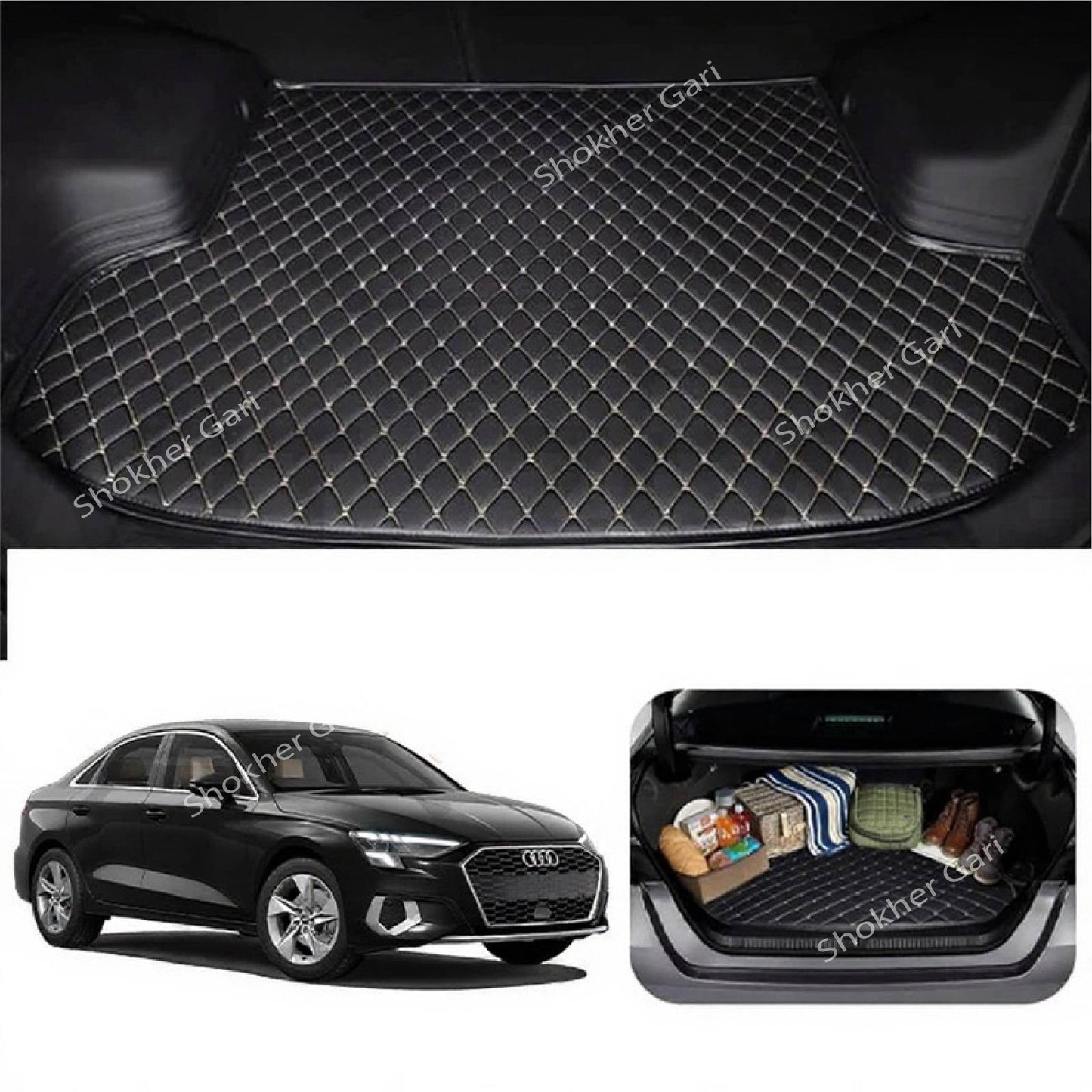 7D Artificial Leather Back Dala Mat For Few Car - 4500 TAKA image