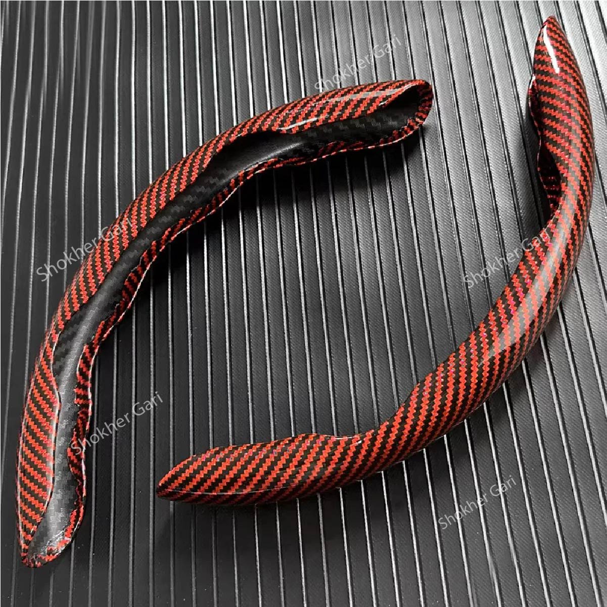 2pcs Laser Carbon Fiber Half Steering Cover image 2