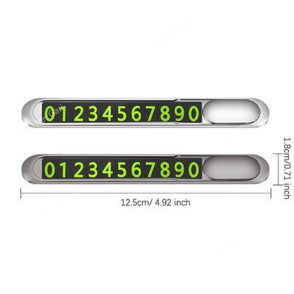 Luminous Car Temporary Parking Card Car Sticker Hidden Car Auto Phone Number Card Plate Car image 5