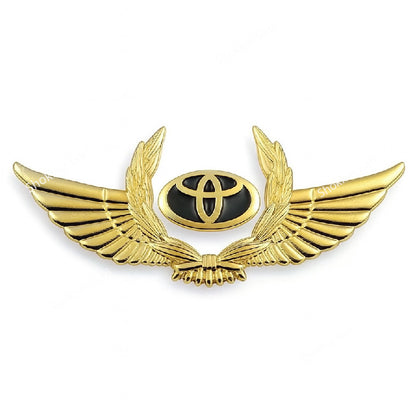 Golden metal car Logo Premium stickers image 2